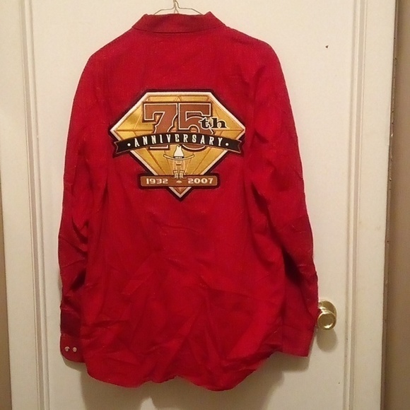 75th Anniversary Houston Rodeo 1932-2007 Red Long Sleeve Button Down Shi… - Picture 2 of 12